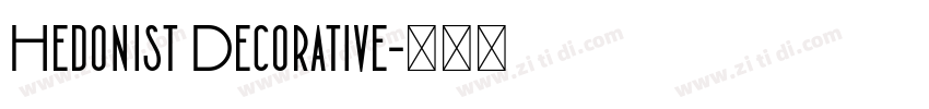 Hedonist Decorative字体转换